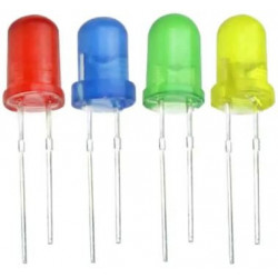 Led 5mm en colores rojo, azul, verde y amarillo